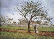 Camille Pissarro Pang plans Schwarz house oil on canvas